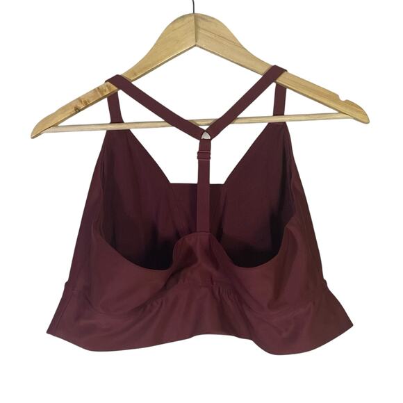 Offline by Aerie Stretch Bralette Sports Bra Womens XXL Burgundy Medium Support - Picture 3 of 5